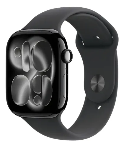 Apple Watch Series 11 GPS Preto Brilhante de 46mm com Pulseira Esportiva P/M