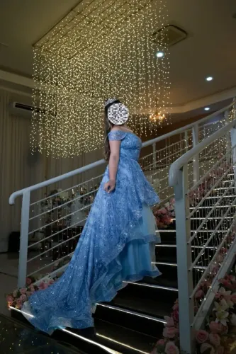 Vestido debutante azul