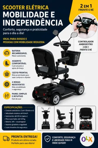 Carro elétrico idoso ou Scooter elétrica idoso ou portadores de necessidades especiais 