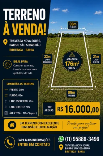 Terreno - Biritinga Bahia