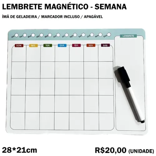 Planner Lembrete Magnético