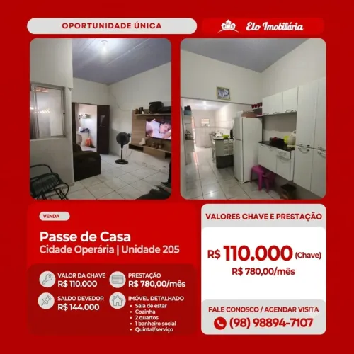 Passe de Casa - Cidade Operária Unidade 205