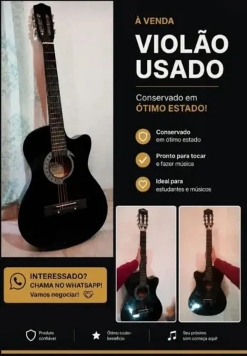 Violão em ótimo estado de conservação 