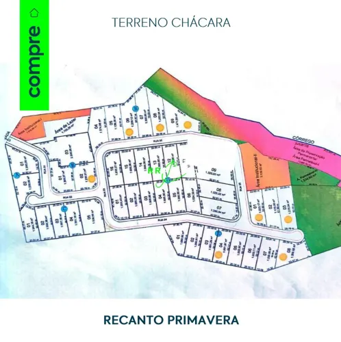 Terreno de Chácara no Recanto das Primaveras