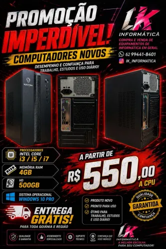 Computador i3 i5 i7 promoção 