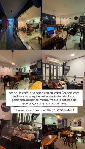 Vendo cafeteria em Olinda com tudo dentro.