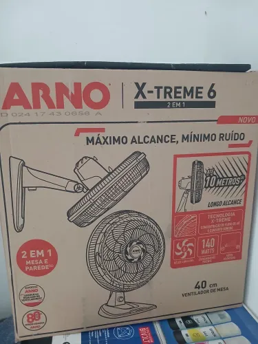 Ventilador arno está na caixa