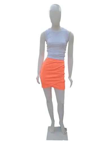 Saia Canelada Laranja Neon