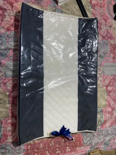 Trocador de Bebê Acolchoado - Azul-Marinho e Branco