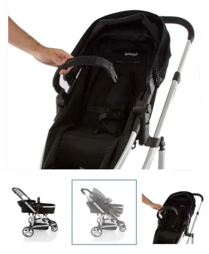 Carrinho com bebe conforto - marca: Intanti - modelo trio sky