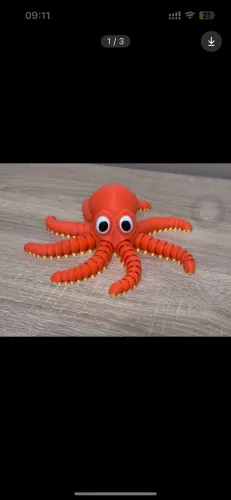 Polvo articulado, perfeito para lembrancinha de festa