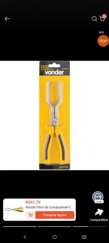 Alicate de remover filtro de combustível 