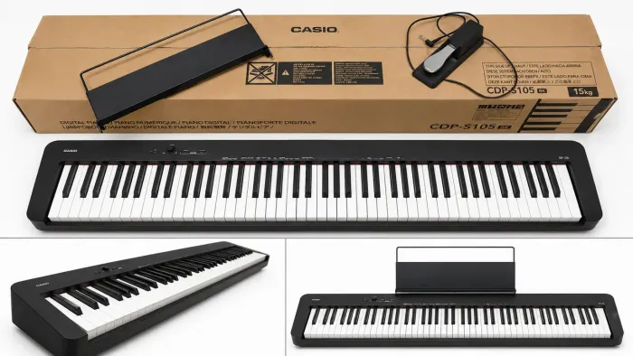 Piano Digital Casio CDP-S105 - Excelente Estado | Completo com Caixa e Pedal