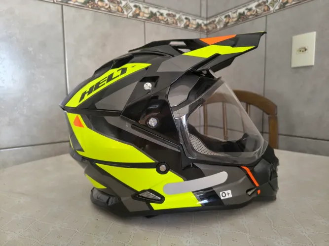 Vendo capacete seminovo Capacete Helt Cross Vision Glass Dusty - Tamanho 60