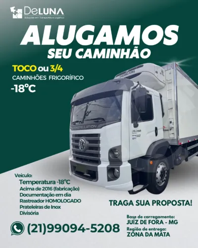 A DELUNA ESTÁ ALUGANDO SEU CAMINHÃO!