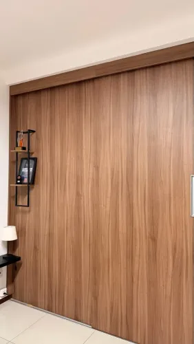 PORTA DE CORRER 3 FOLHAS MDF CARVALHO 3,20 X 2,60