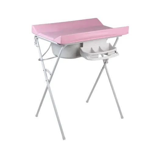 Banheira Luxo com suporte dobrável, trocador e saboneteira 