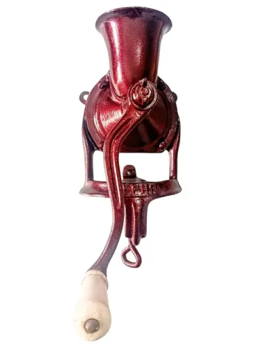 Moedor de ferro fundido Alpha n.3 antigo para decoração