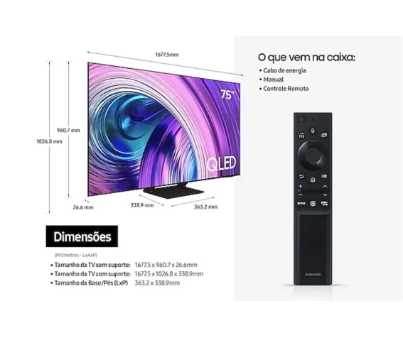 Smart Tv Samsung QLED 75 4K 75Q70A QN75Q70AAGXZD