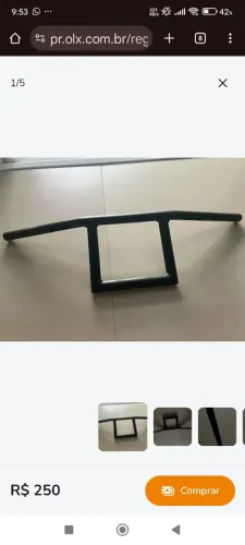 Guidão window para motocicleta 7/8 8" altura produto novo a pronta entrega.
