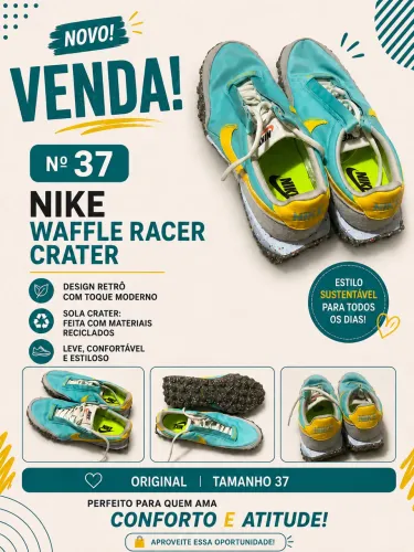 Tênis Nike Waffle Racer Crater Numero 37