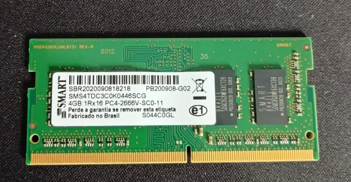 Memória RAM DDR4 de 4GB Notebook