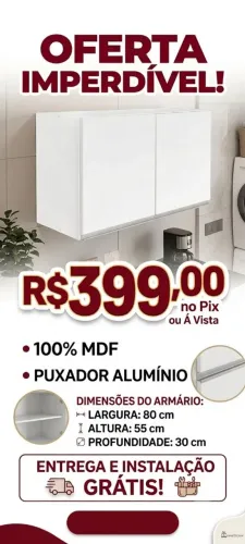 Armário aéreo lavanderia