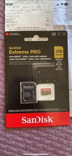 Cartão Memoria Sd Sandisk Extreme PRO 256gb micro sd+ adaptador sd