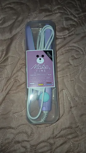 Mini chapinha prancha de cabelo portátil com estojo