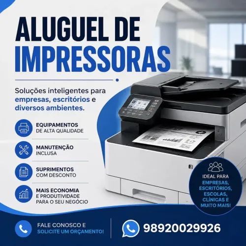 Aluguel de impressoras e multifuncionais