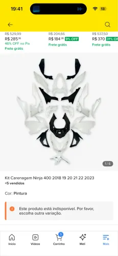 Carenagem ninja400
