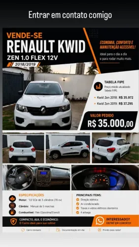 Renault Kwid Zen 1.0 Flex 12V 5P Mec. 2019