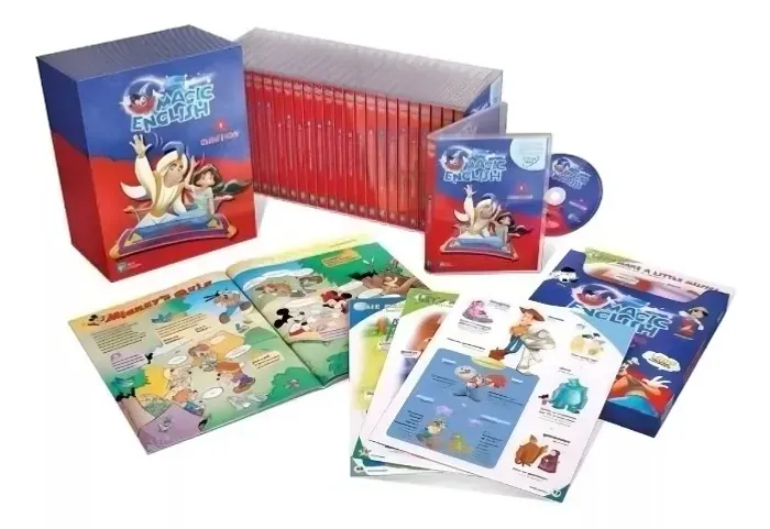 Raridade! Curso Inglês Infantil Disney Magic English - 26 DVDs + Livros