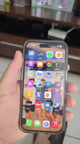 iPhone 15  128G bateria 87% leia anúncio 