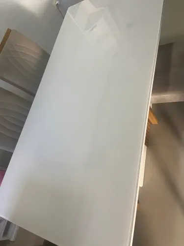 Mesa de jantar tampa vidro 