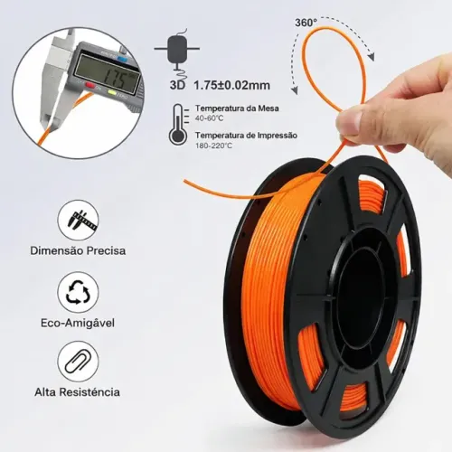 Filamento Para Impressora 3d 1,75mm 1kg/rolo - PLA