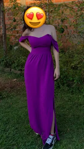 VESTIDO LONGO ROXO
