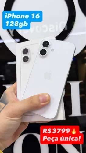 iPhone 16 128gb Branco Impecável