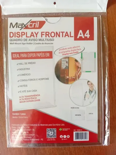 DISPLAY A4 ACRÍLICO FRONTAL