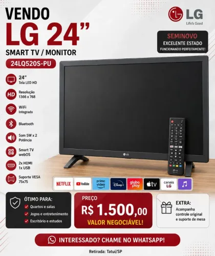 SmartTV/Monitor LG 24'
