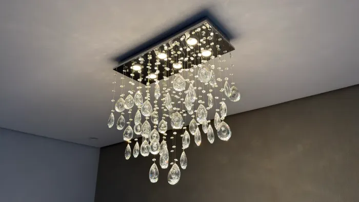 Lustre cristais 60cm