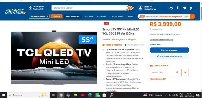 Tv smart 55 polegadas ( Qled ) 