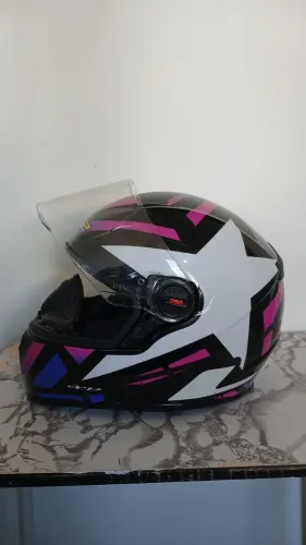 Capacete ls2 star war rosa
