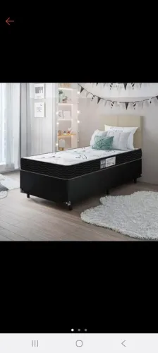 Vendo cama box solteiro com colchão semi nova