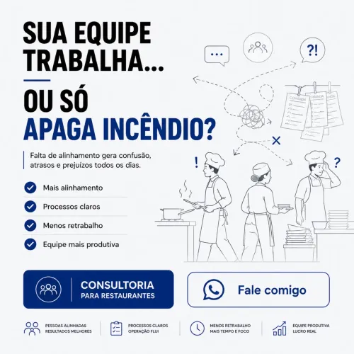Consultoria para restaurante - equipe desorganizada? 