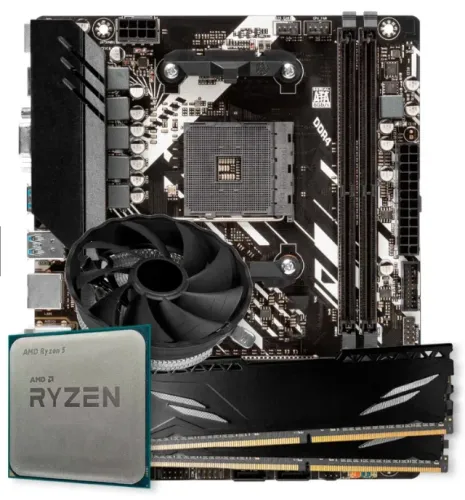 Kit Upgrade Gamer, Processador AMD Ryzen 5 5600GT + B450M + 16GB DDR4