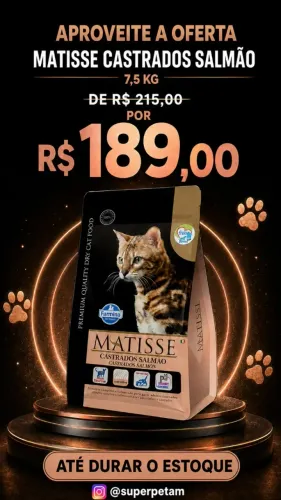 MATISSE 7,5KG Filhotes, adultos e castrados