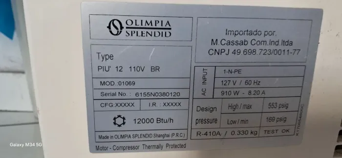 Ar condicionado portatil 12000 btus