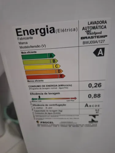 Máquina de lavar roupas 9 kg