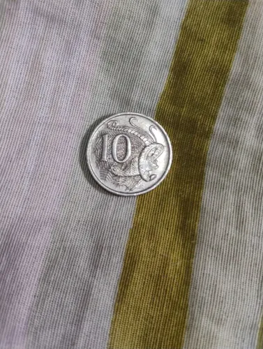 Moeda antiga da Austrália 10 centavos 1981- para colecionadores